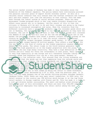 Germany is the largest European consumer goods market