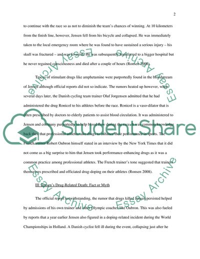 Knud Enemark Jensens Death during the 1960 Rome Olympics