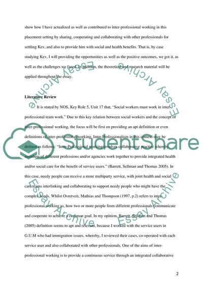 Inter-Professional Working in Social Work