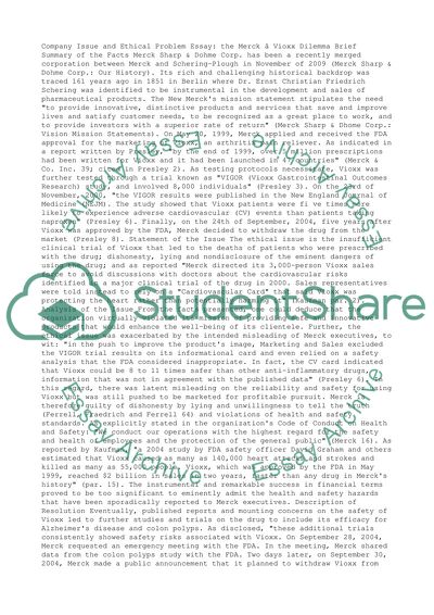 Merck company essay image