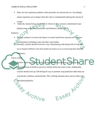Agricultural Pollution
