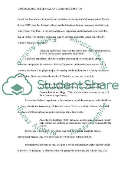 Violence Against Sexual and Gender Minorities