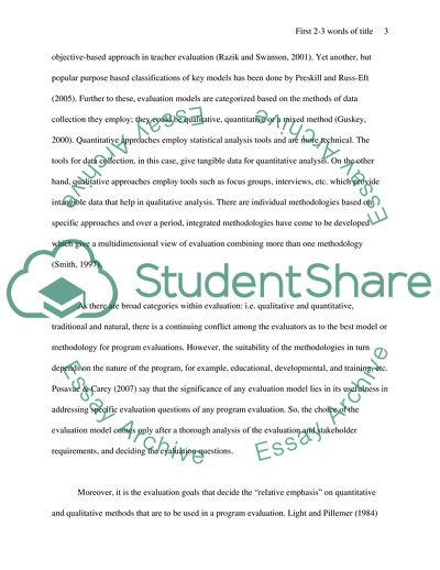 Evaluation Methodology