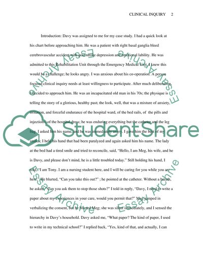 Person focused clinical inquiry