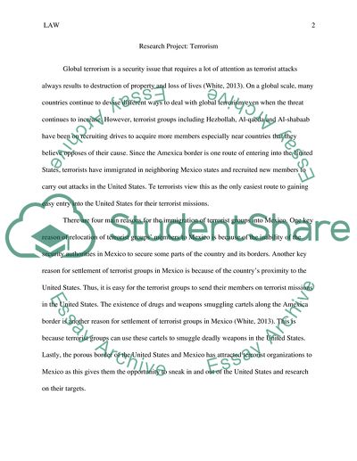 BORDER SECURITY ISSUES RESEARCH PROJECT # 4