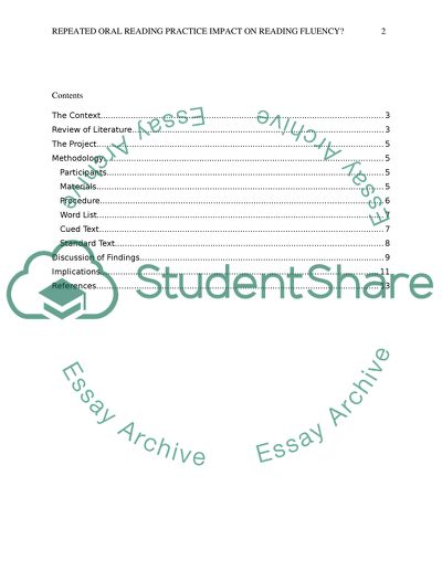 How Will Repeated Oral Reading Practice Impact Reading Fluency