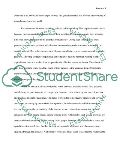 Effects of recession on marketing