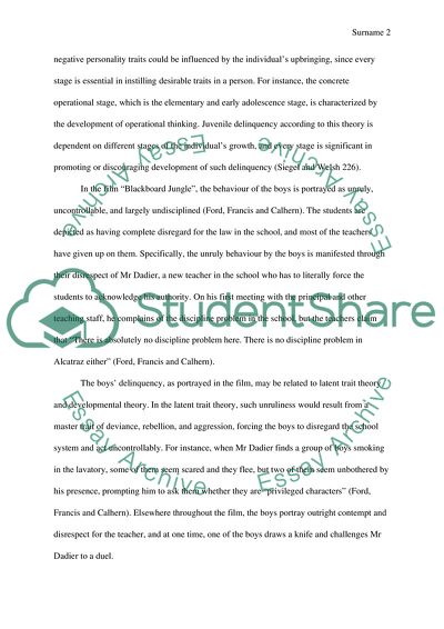 Juvenile Delinquency Assignment 6