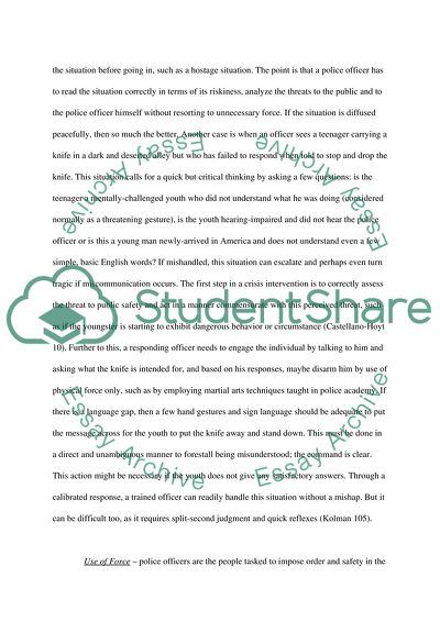 Appropriate Police Response