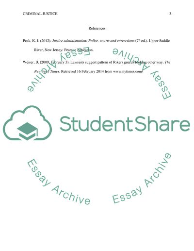 Police Courts and Corrections