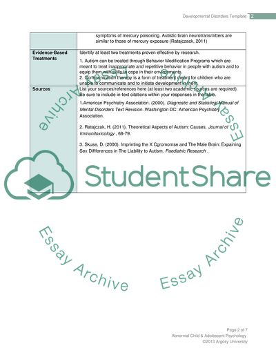 Developmental Disorders