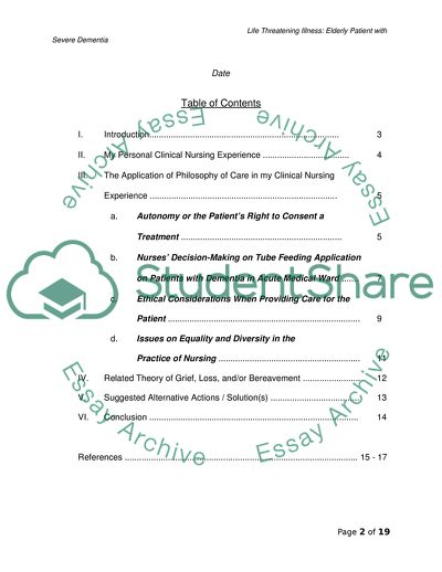 Elderly Patient with Severe Dementia: Tube Feeding Devices