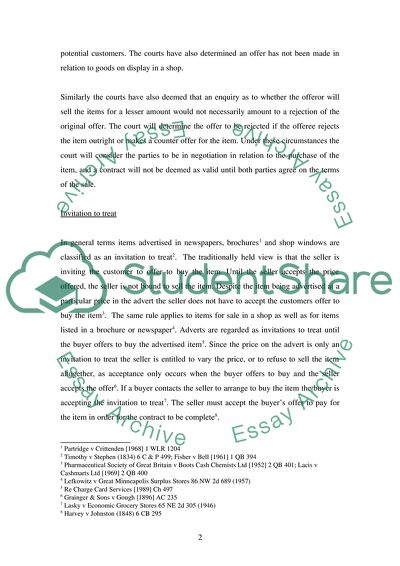 The Validity of a Contract Once Consideration