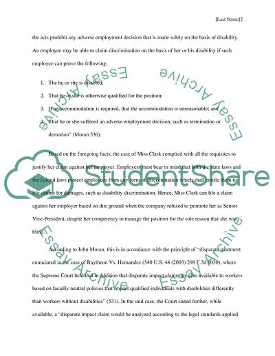 Employment Law: The American Disability Act