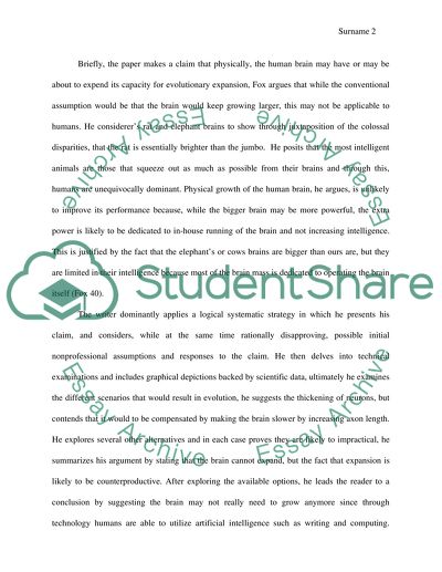 Rhetorical Analysis Paper