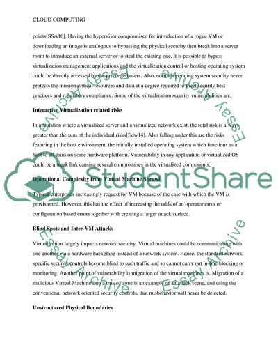 Cloud Computing Virtualisation Security Threats