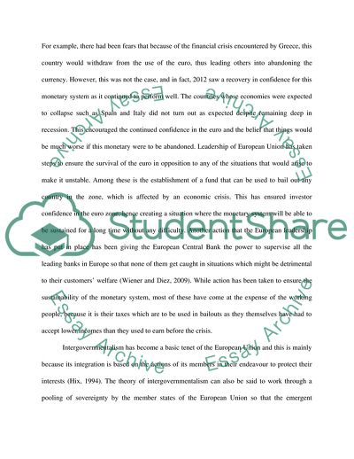 The European Union as a Political System