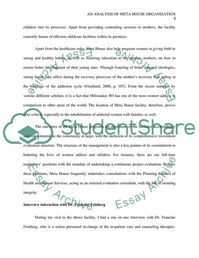 An Analysis of Meta House Organization