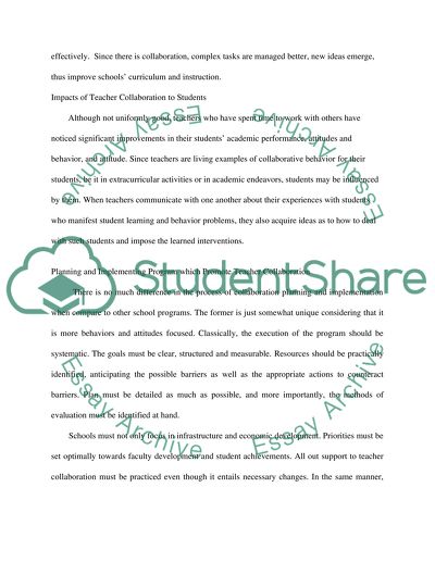 Teacher Collaboration