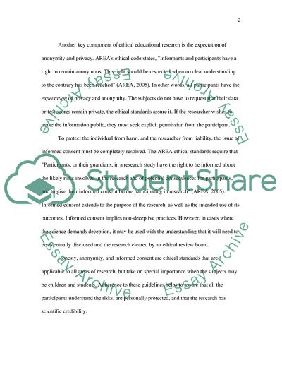 Ethical Standards of the American Educational Research Association