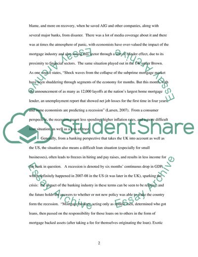 The Causes of the Economic Financial Crisis of 2008