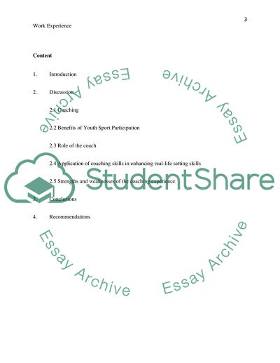 Review of Coaching Experience