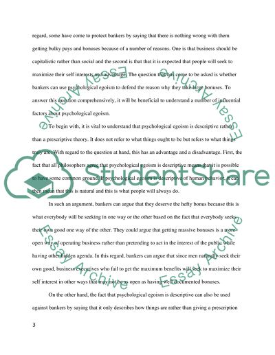 Psychological Egoism