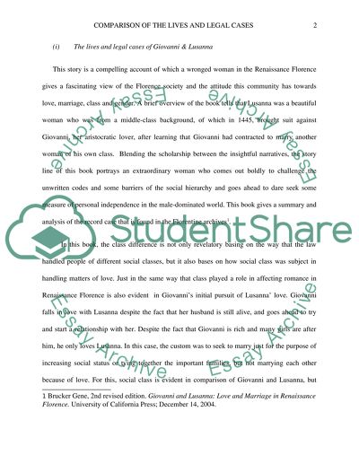 The Legal Cases of Giovanni and Lusanna and Martin and Bertrande in Le Retour de Martin Guerre