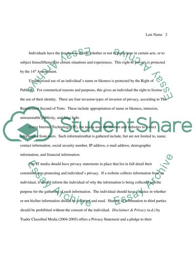 What Should the Media Do to Respect Right for Privacy