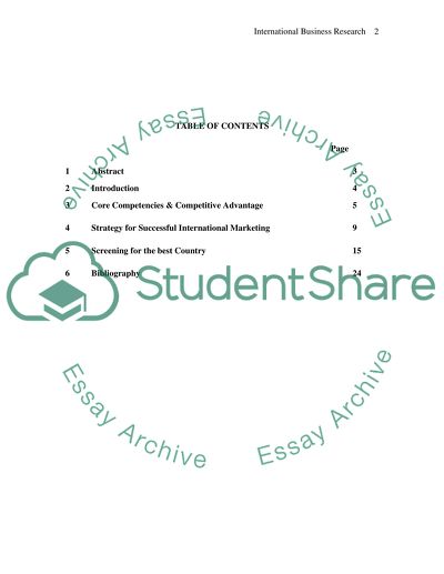 International Marketing Research and Strategy for Topshop