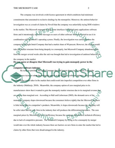 The Microsoft Case