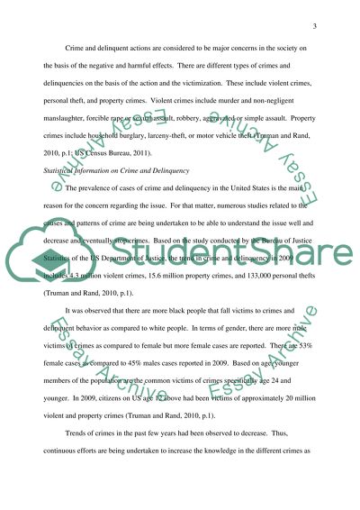 Crime and Delinquency in America