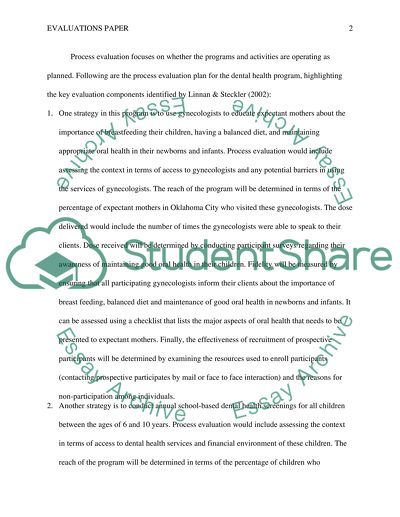 Process Evaluations Paper