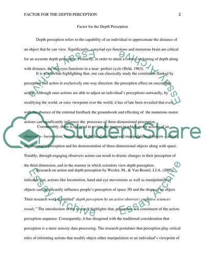 Factors influencing perception essays