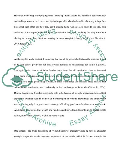 Media Content Analysis Just Go With It