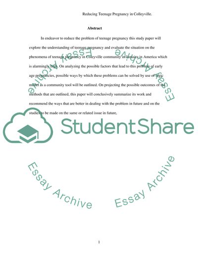 Reducing Teen Pregnancy in Colleyville