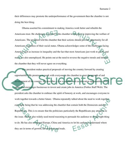 Obamas State of the Union Address