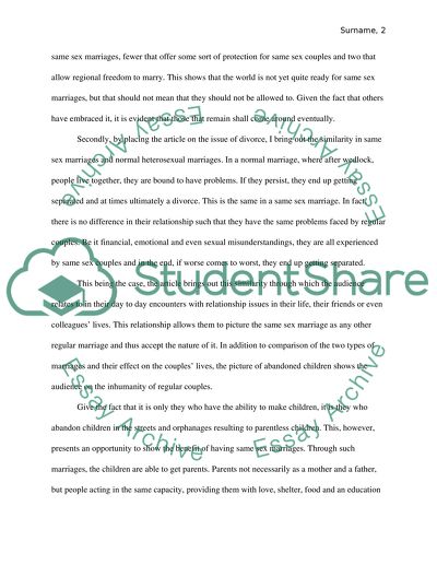 Should gay or lesbian get marry