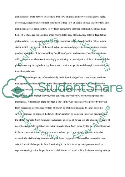 The Changing Role of the State amid Economic Globalization Processes