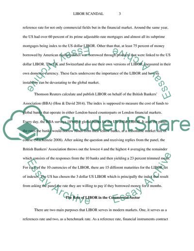 LIBOR Scandal and How Banking Institutions Set their LIBOR Rates