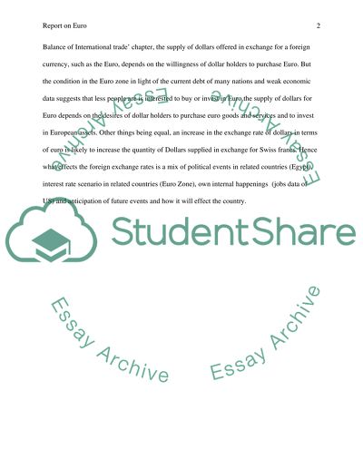 Changes in the European Euro