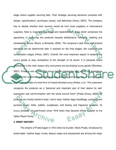 Supply Chain Strategy for Pradas Empire