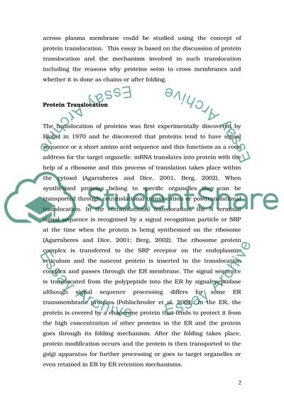 Dissection of a Protein Transporter