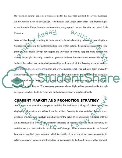 Marketing and Communication Plan: Aer Lingus