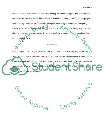 Monopoly and the Holy Bible