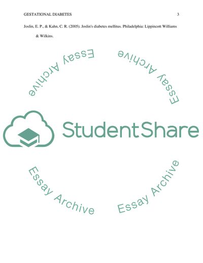 Gestational diabetes