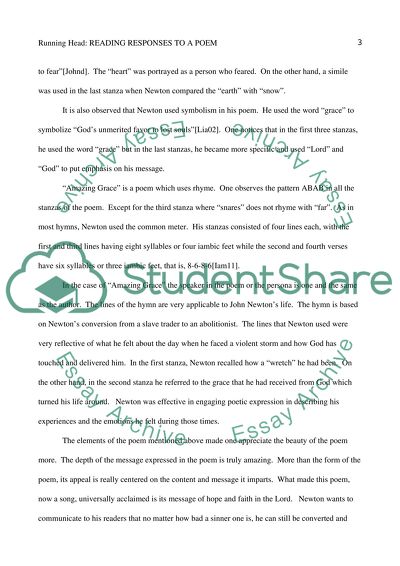 Reading Responses to a Poem