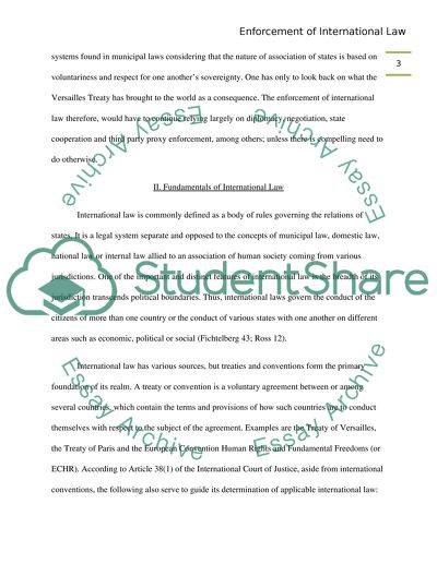 Enforcement of International Law