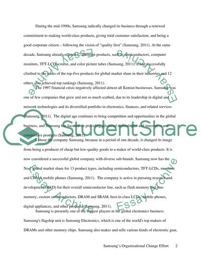 Samsungs Organizational Change Effort