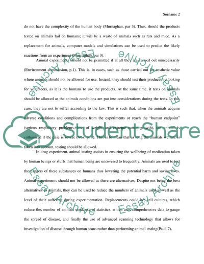 Should Animal Experimentation Be Permitted